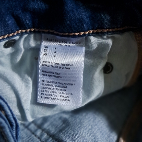 American eagle button uphi-rise shortie shorts size 4 - Picture 4 of 5